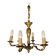Vintage chandelier in gilded brass with 6 lights - Classic style