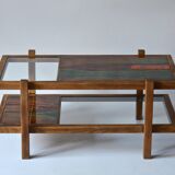 ceramic and glass coffee table