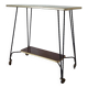 Vintage Formica and wrought iron rolling dessert trolley/side table.