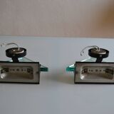 Pair of postmodernist wall sconces, 1980