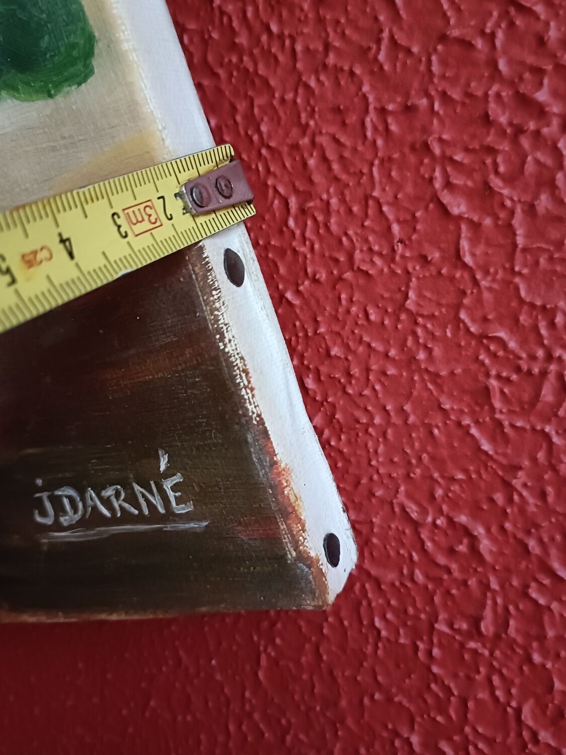 Canvas, cloth, bouquet of flowers, signature