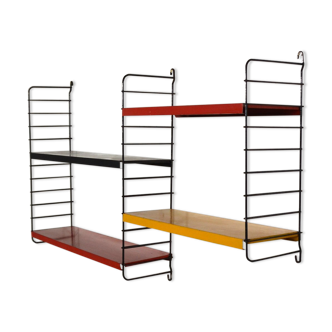Vintage colored metal shelf 1950s