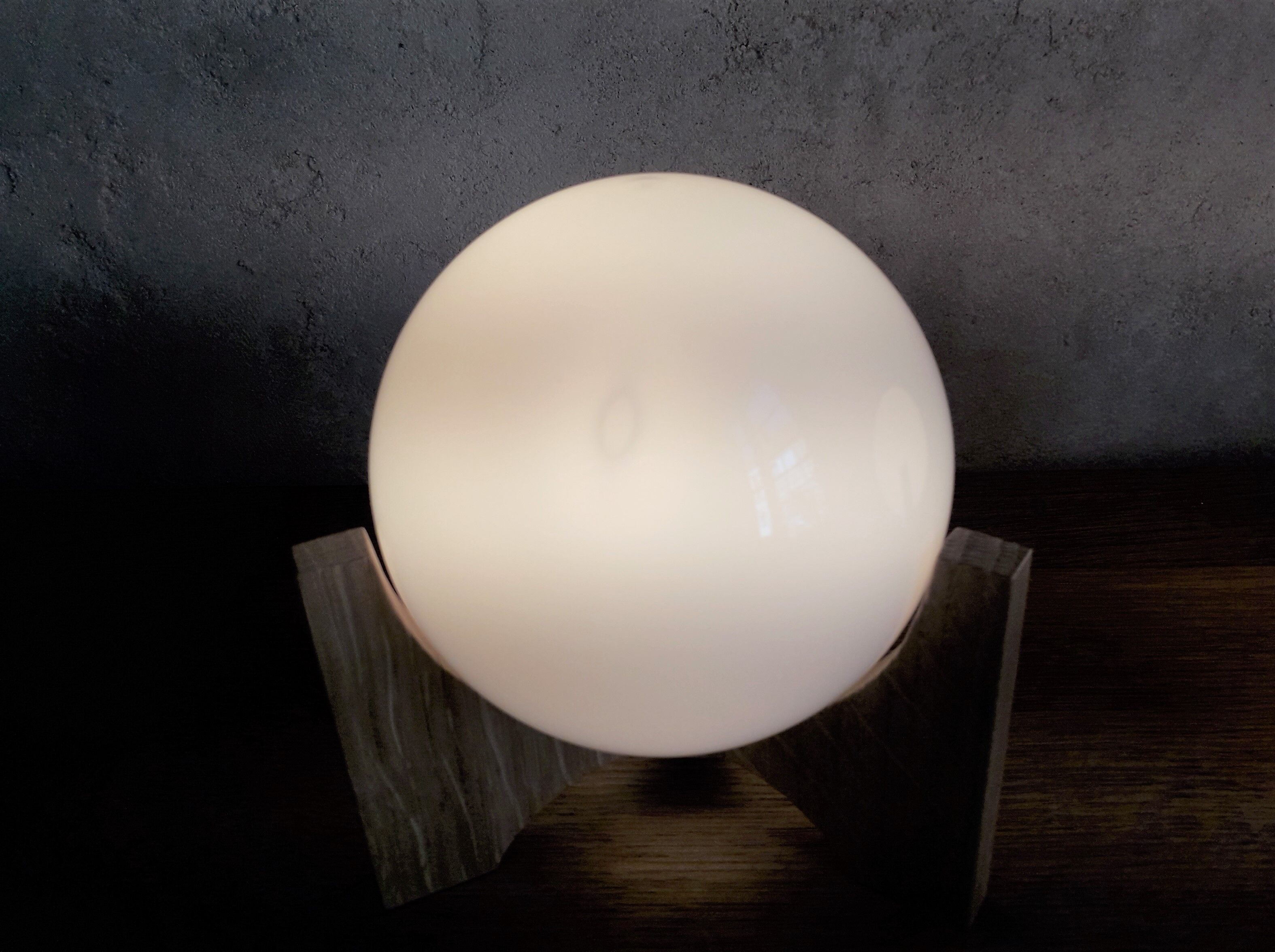 Pair of opaline bedside lamps