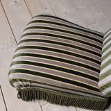 Napoleon III period velvet fireside chair