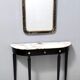 Midcentury Walnut and Carrara Marble Console Table Ascribable to Paolo Buffa