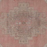 1970s vintage tan handwoven turkish oushak rug 128 x 217 cm