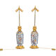 Pair of Imari porcelain and bronze lamps, circa 1880