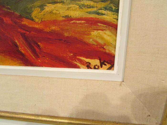 Painting, oil painting signed roka, the gypsy