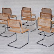 1980s, Italian design, set of 8 chairs, original good condition.