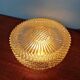 Ceiling or wall light in amber crystal and gilt metal, 1970