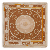 Vintage Turkish hand-knotted rug 132x135 cm