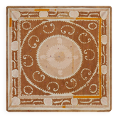 Vintage Turkish hand-knotted rug 132x135 cm