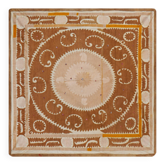 Vintage Turkish hand-knotted rug 132x135 cm