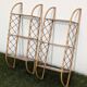 Pair of vintage bamboo and rattan wall shelves 1960