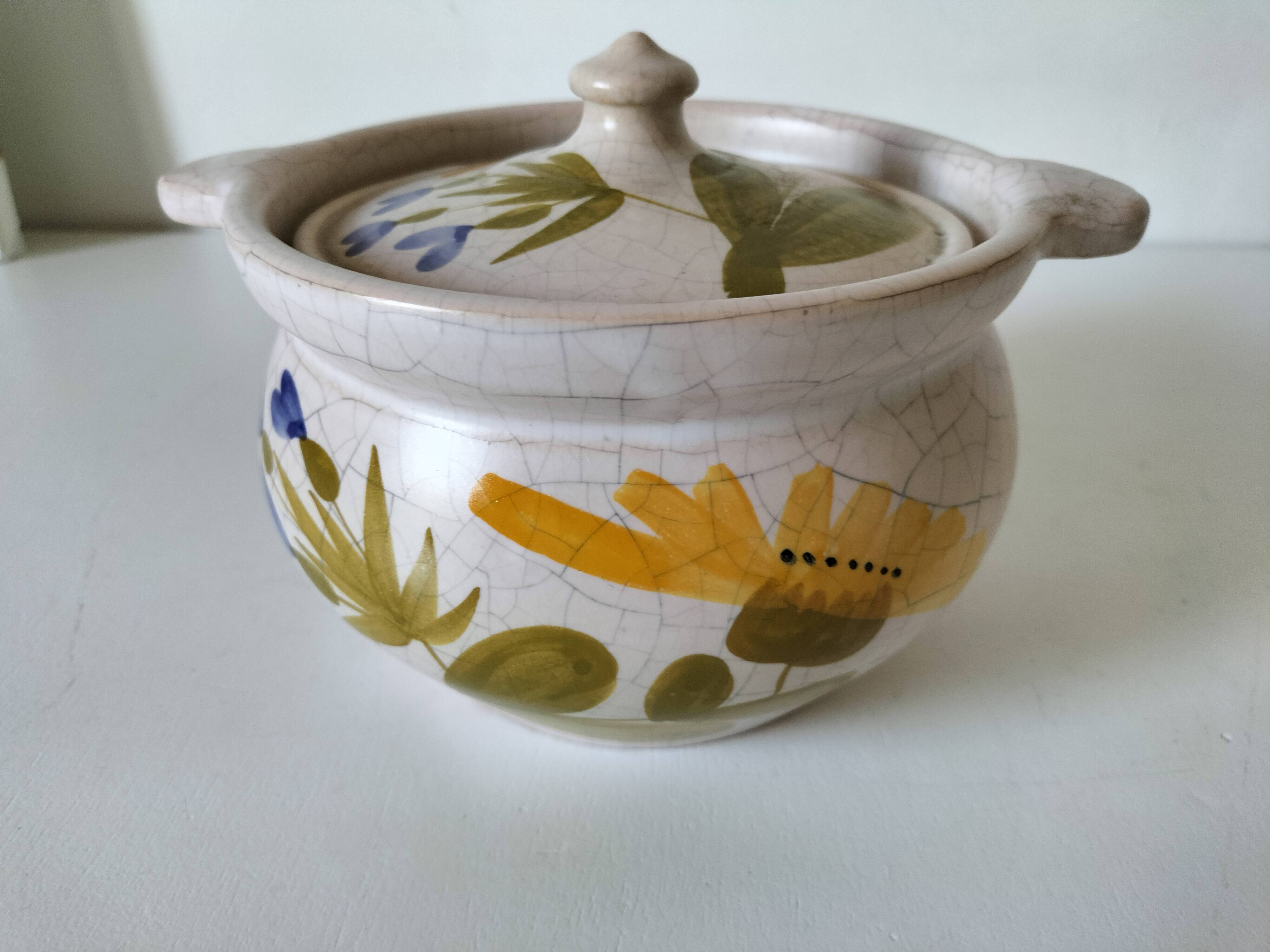 Covered pot Poteries du Marais - Rare country decor