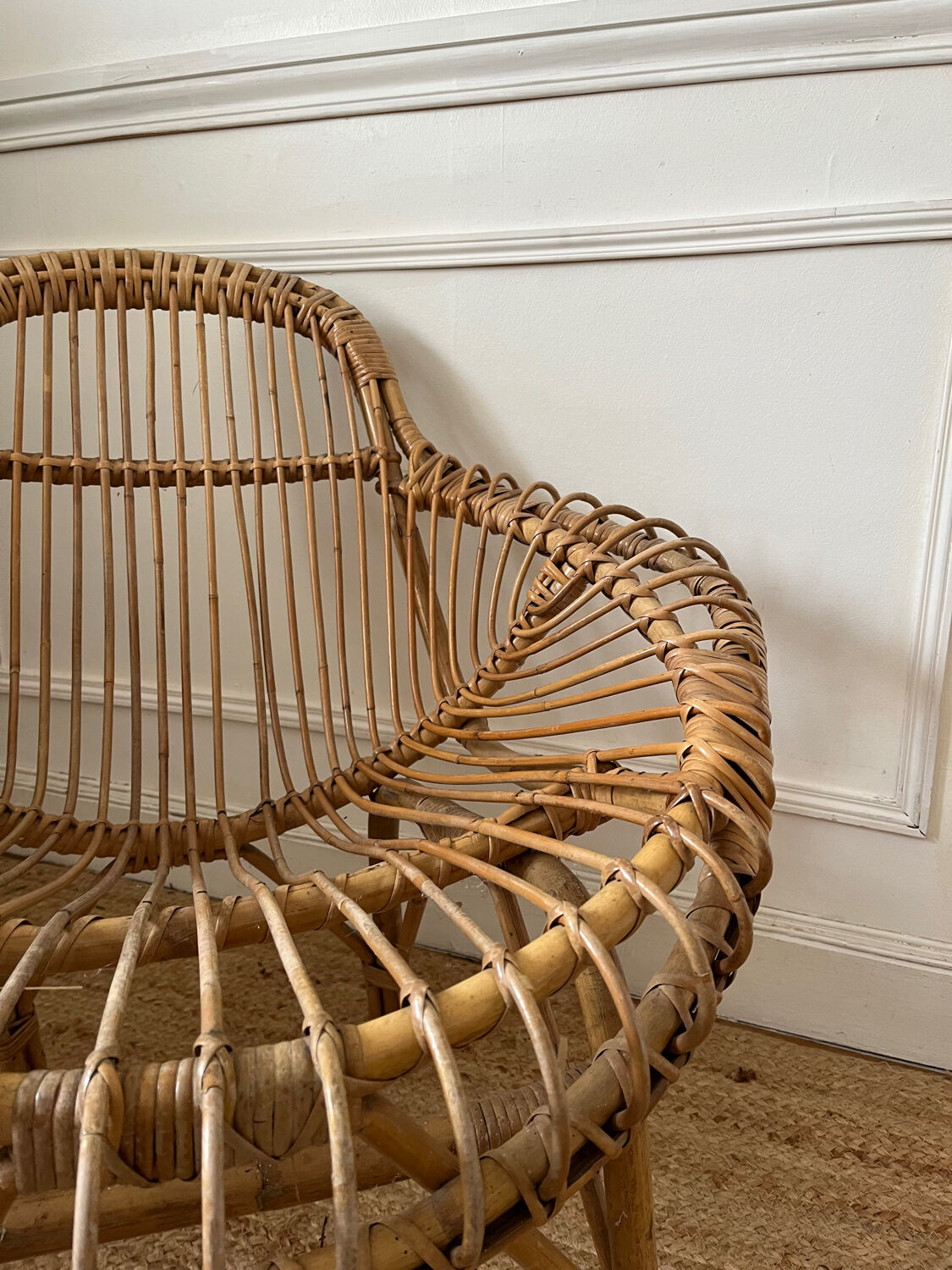 Vintage rattan armchair