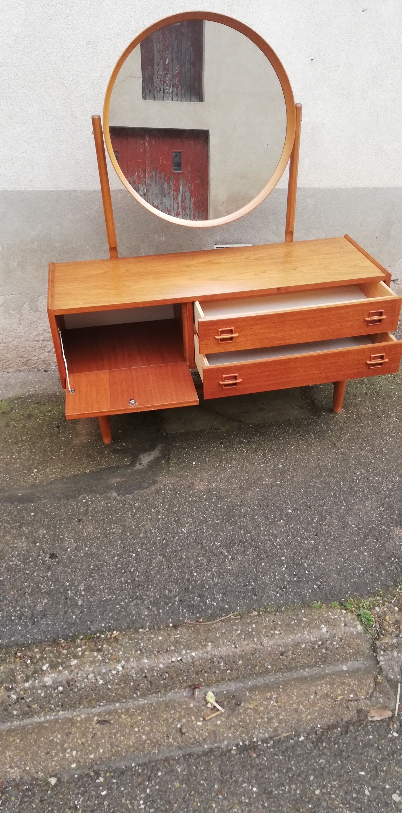 Scandinavian teak dressing table