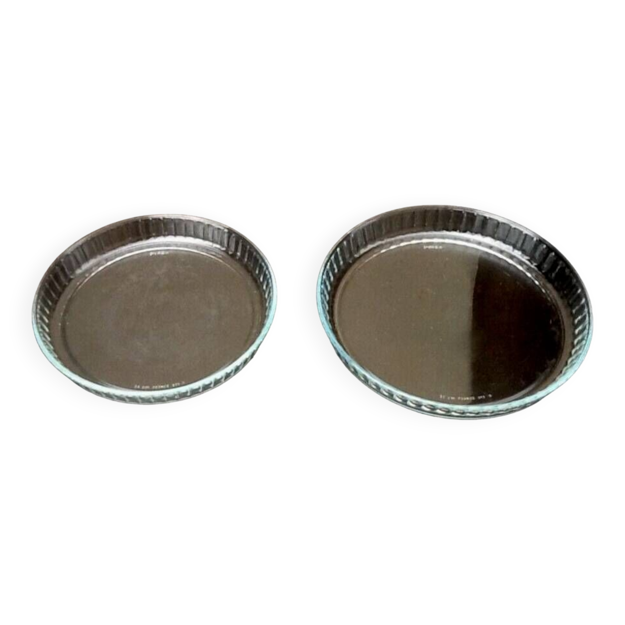 1970s 2 Pyrex France tart pans