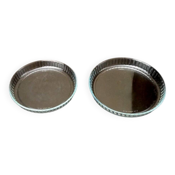 1970s 2 Pyrex France tart pans