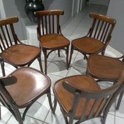 Suite of 6 chairs of Vintage Bistrot 1960s