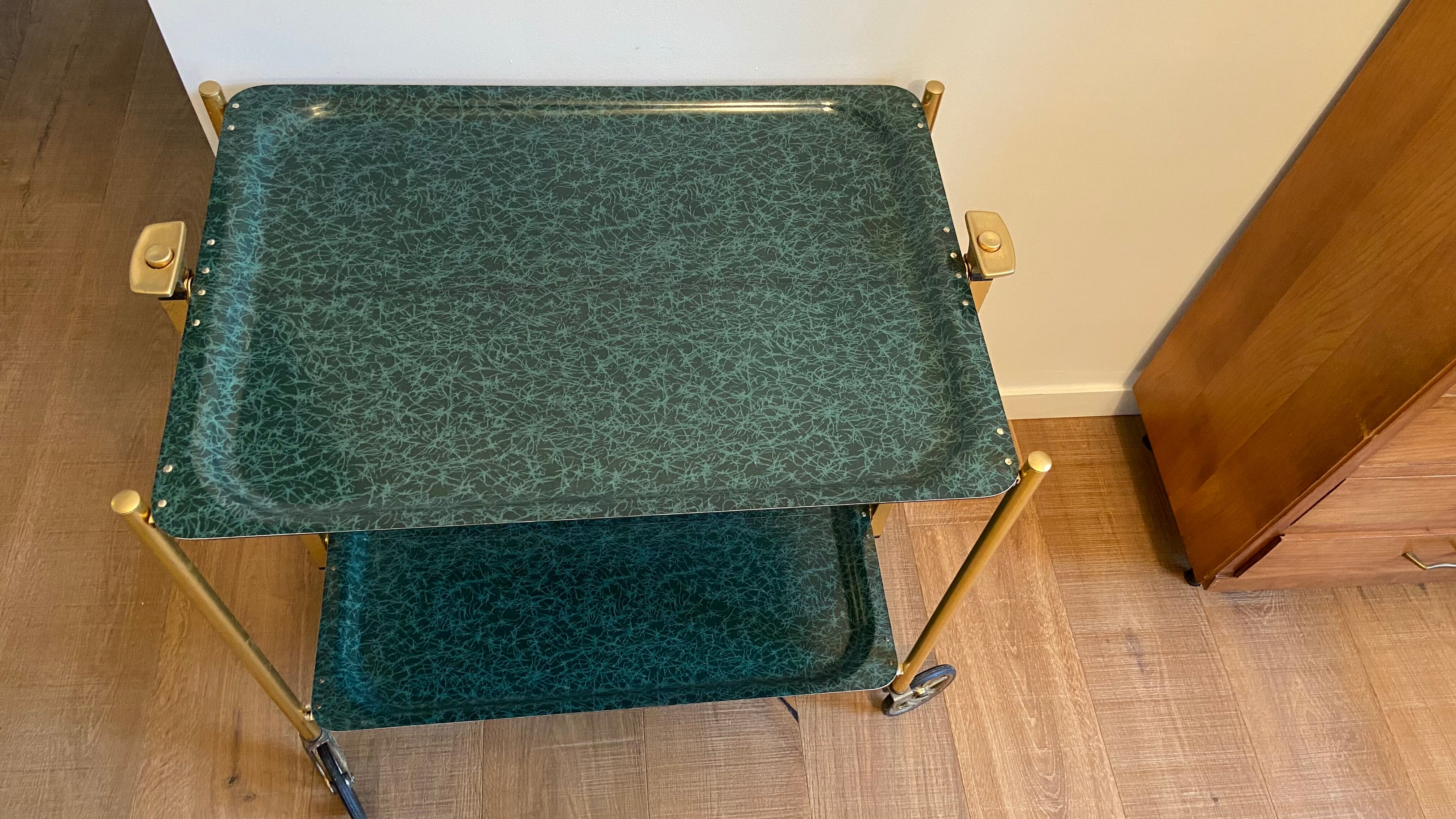 Serving rolling folding table Textable Vintage platforms