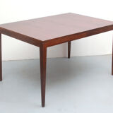 Salle à manger extensible des années 1960 en palissandre, restaurée