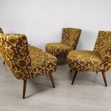 Bench and 2 vintage cocktail armchairs