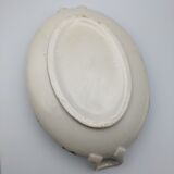 vegetable serving dish tureen earthenware English floral green decoration