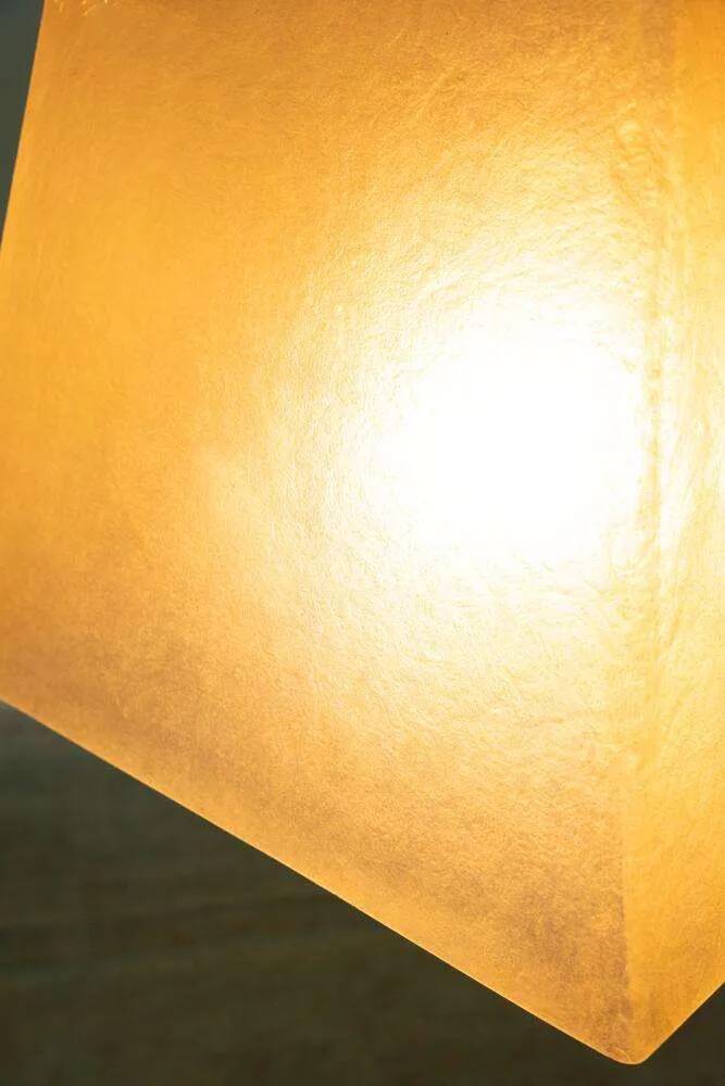 Vintage minimalist pendant lamp in fibreglass, Roche Babois