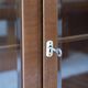 Glass library in walnut, Art Deco style, 1960s