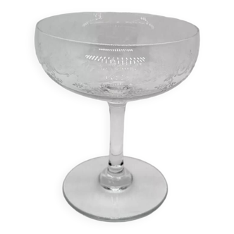 Engraved crystal champagne cup