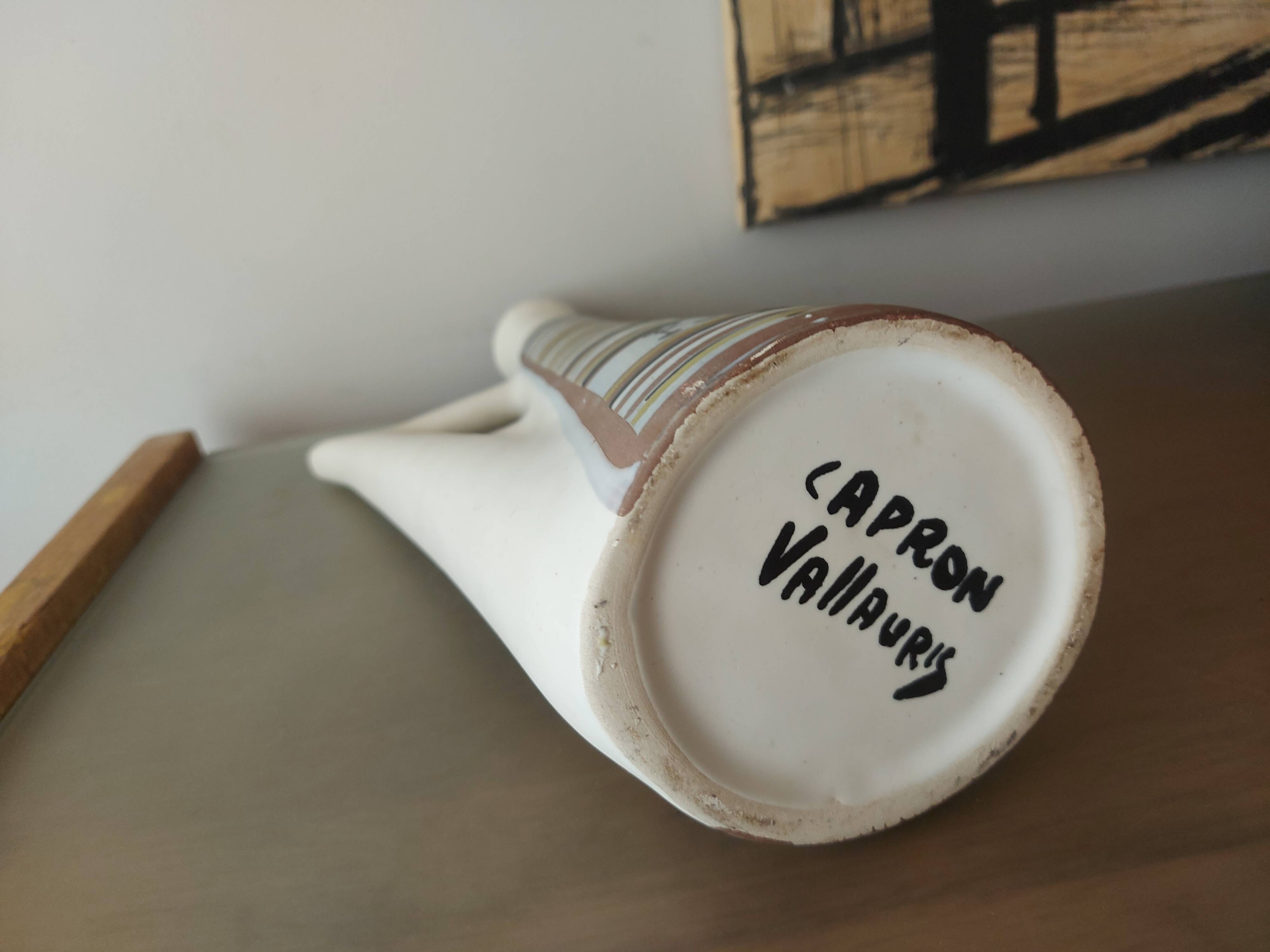 Ceramic pitcher " rum " roger capron , vallauris