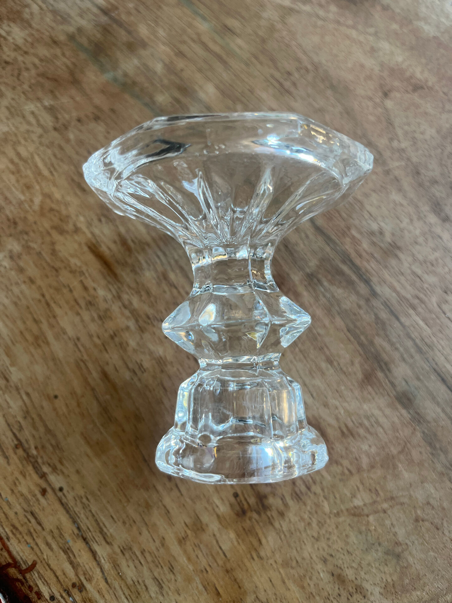 Antique glass candlestick