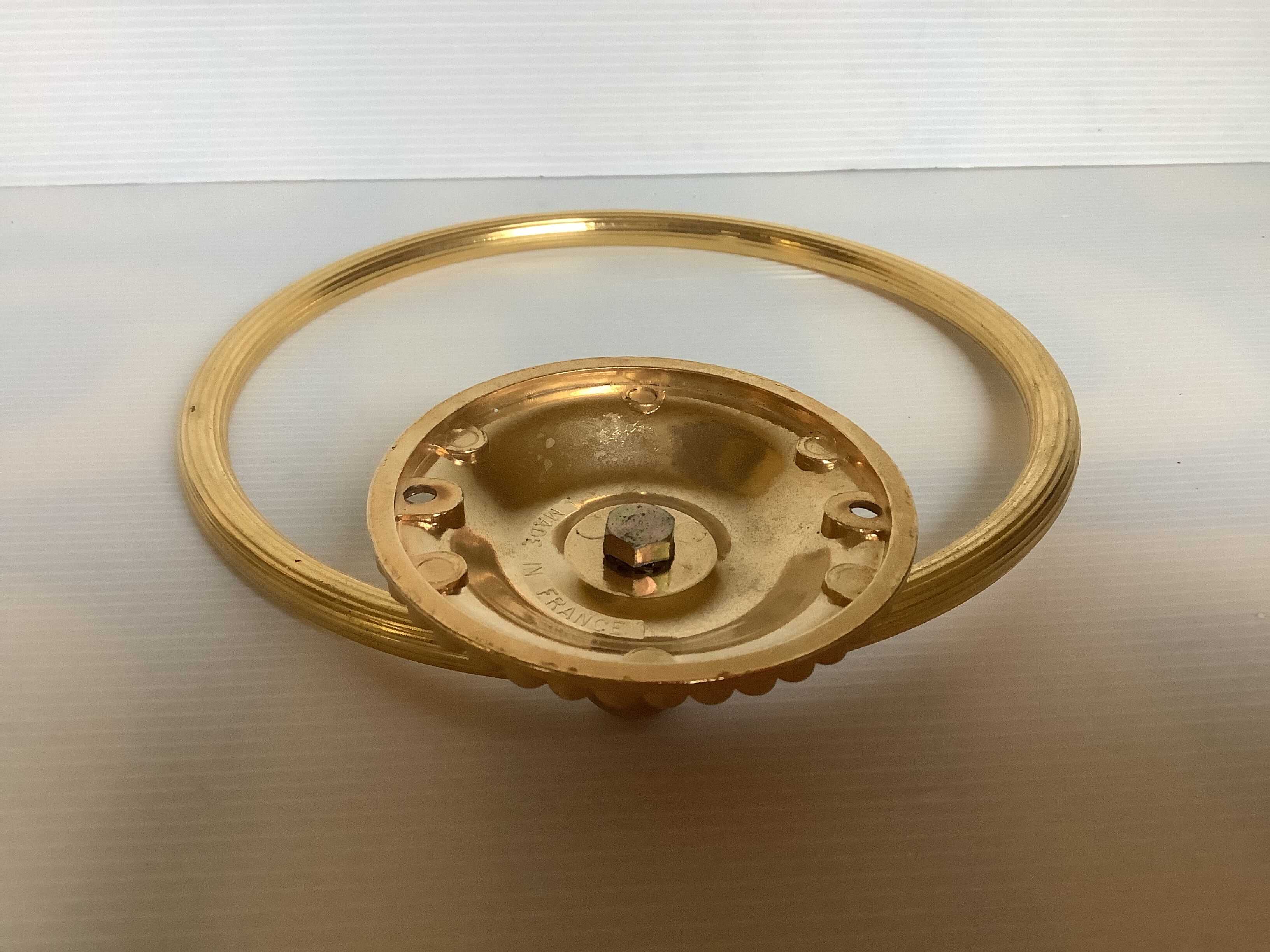 Brass towel rack made in France