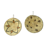 Pair of round African bowl baskets