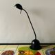 Massive vintage desk lamp in black metal