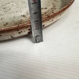 Large round stoneware dish signed Vallauris origin Diameter 30 cm