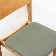 Scandinavian style bistro chair in oak and green