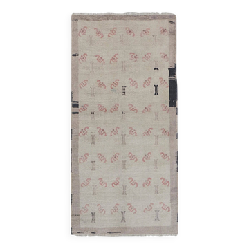 Vintage Turkish Oushak rug 93x184 cm