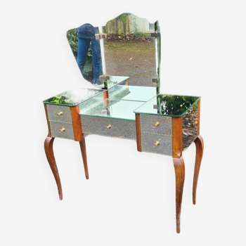 Venetian dressing table with triptych mirror 1950s