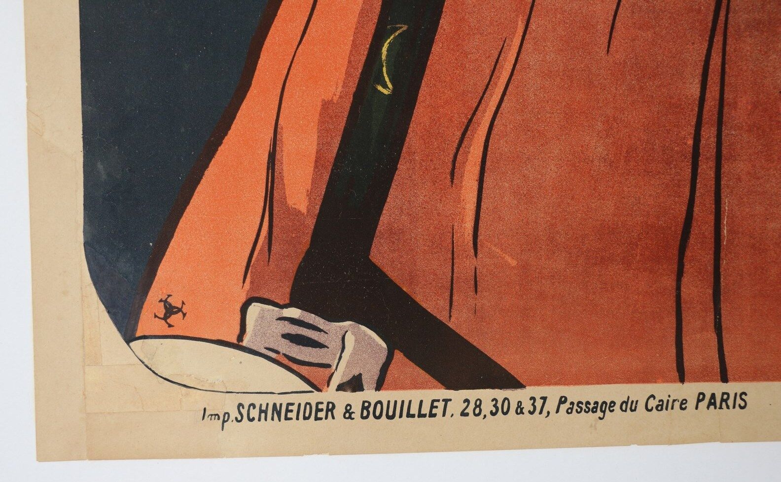 American crescent cycle bike poster signed Misti Litho Stars & Stripes lune 1898 litho