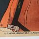American crescent cycle bike poster signed Misti Litho Stars & Stripes lune 1898 litho