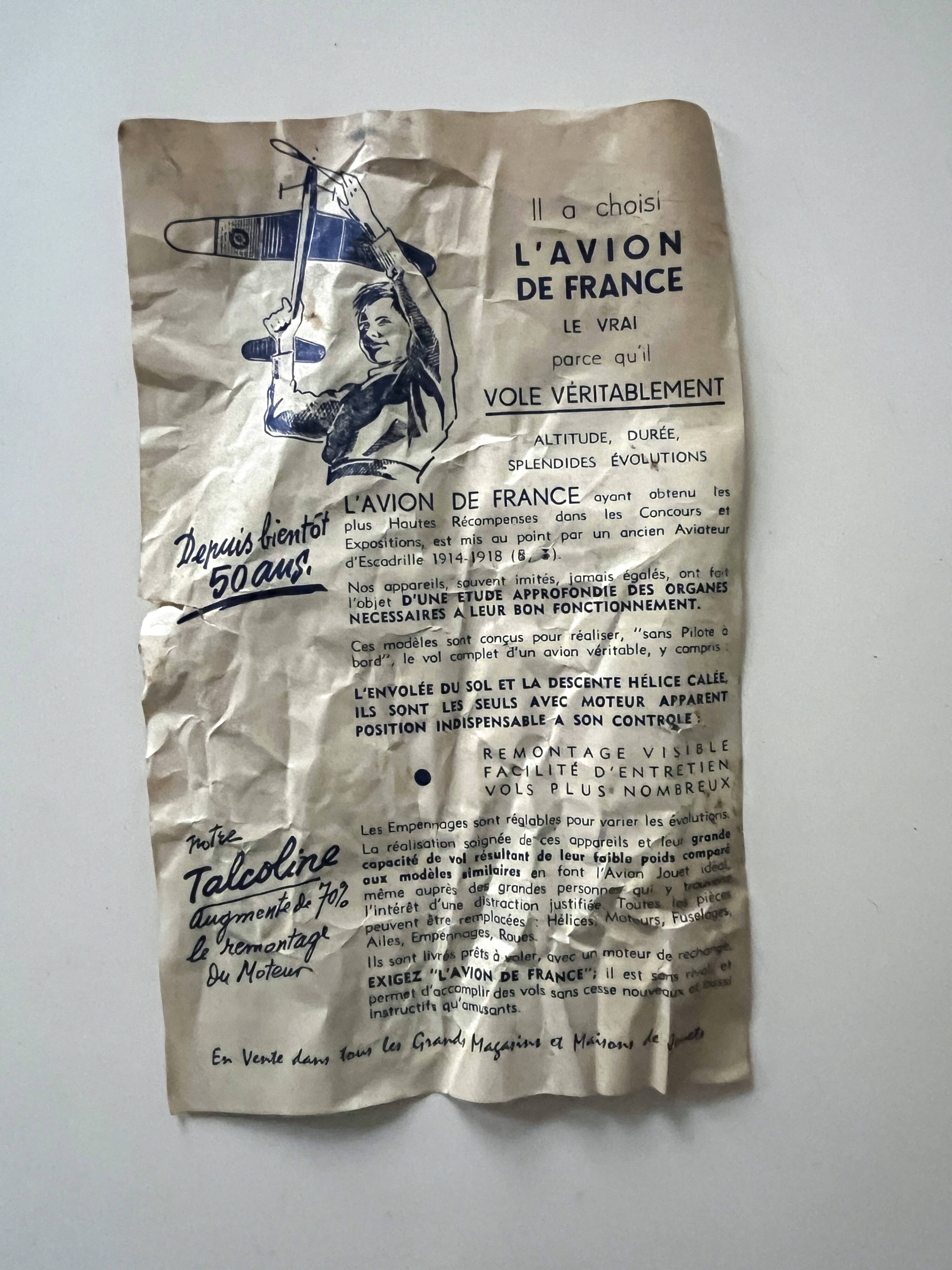 The French Airplane, "Grand Raid" model, Unmanned Aircraft, Unis France