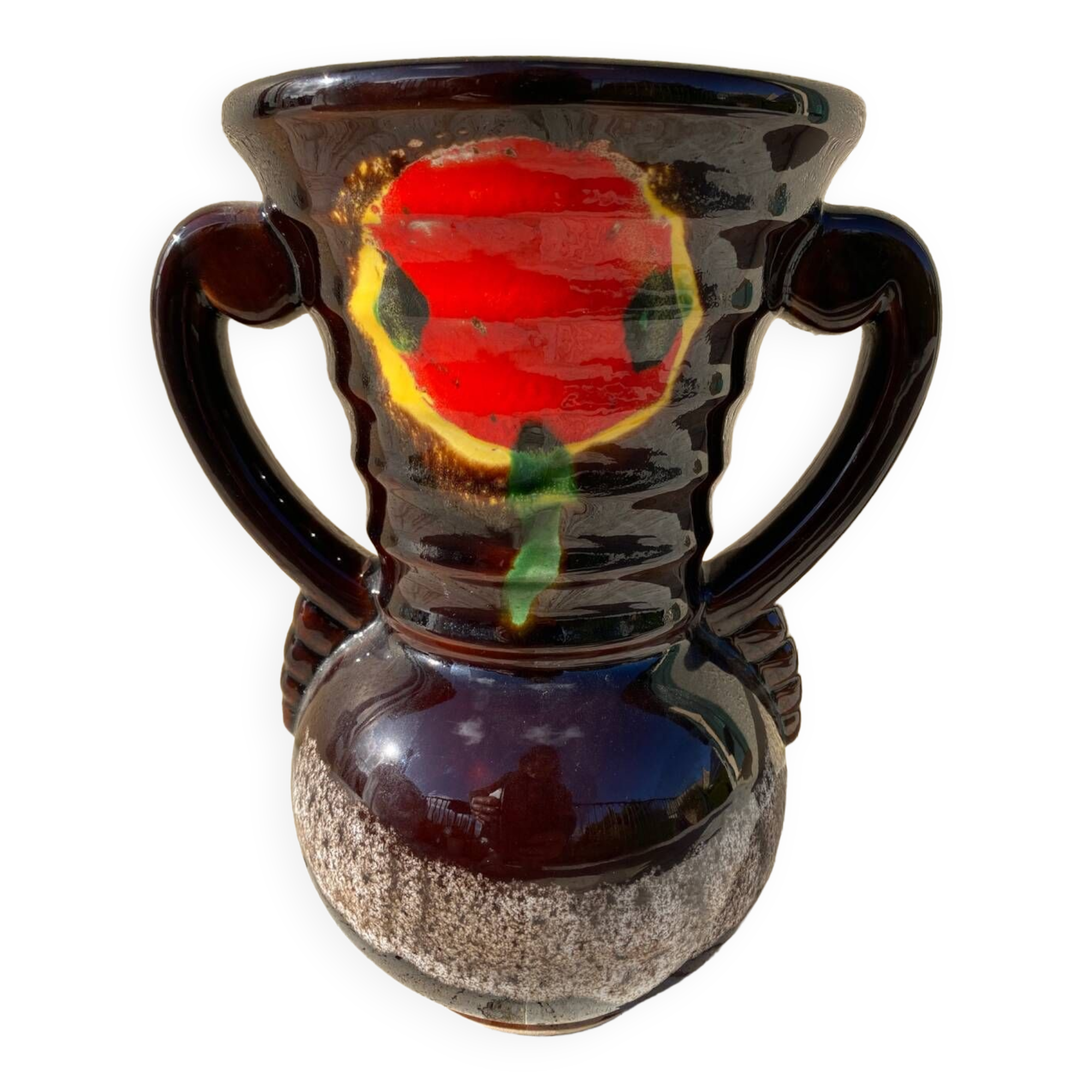 Large vintage amphora vase