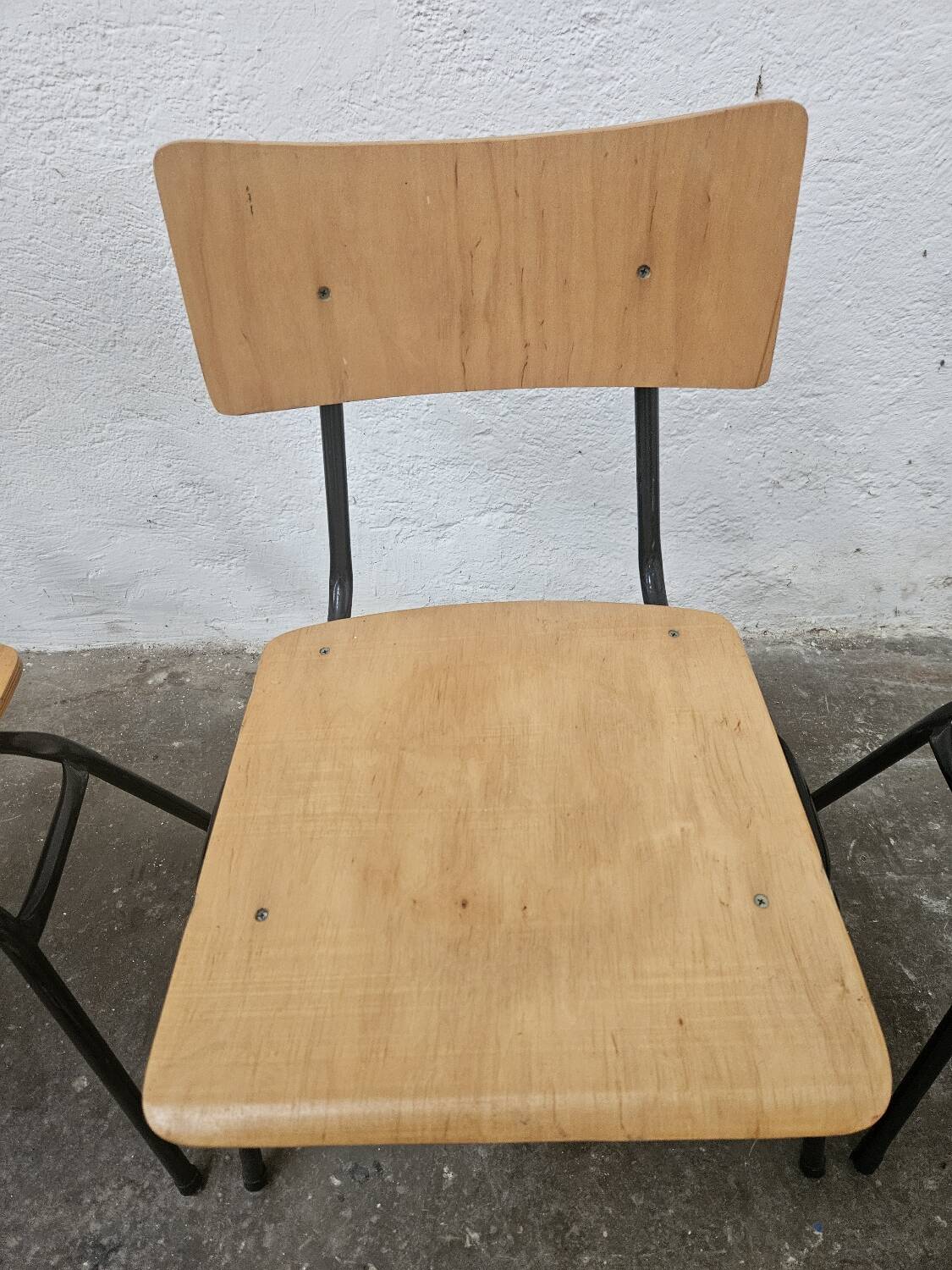 Lot of 6 bistro chairs from the 1980s