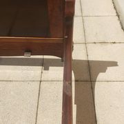 Solid walnut bed with very old walnut burl.