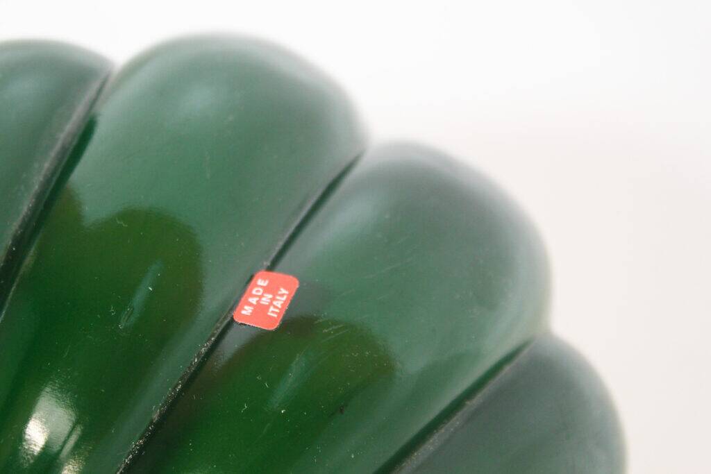 Large pair of Italian glass and brass wall lamps, Italy 1970s