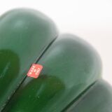 Large pair of Italian glass and brass wall lamps, Italy 1970s