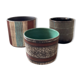 Trio de cache pot vintage des années 60-70