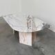 Large Italian postmodern marble coffee table, sculptural vintage stone table, 1980s